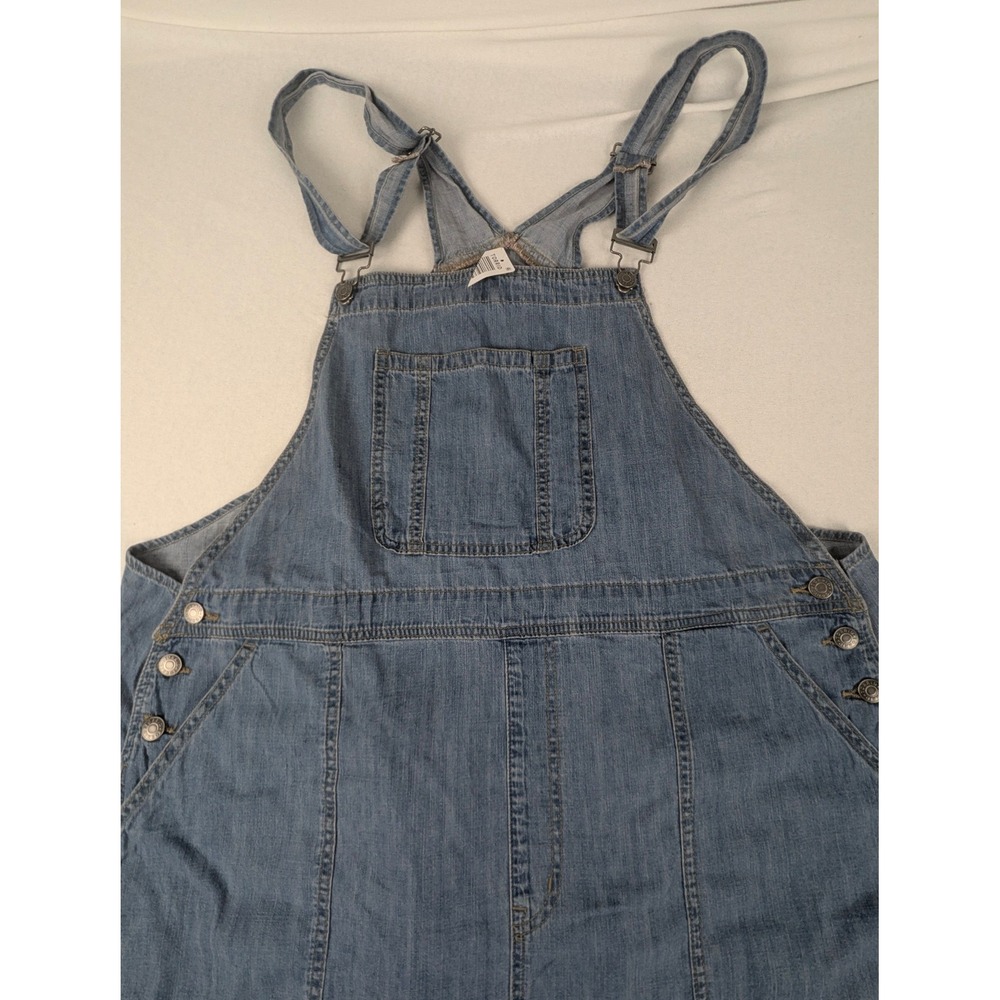 Torrid Womens Plus Size 20 Medium Wash Denim Shortalls Relaxed Fit Overalls - Picture 2 of 10